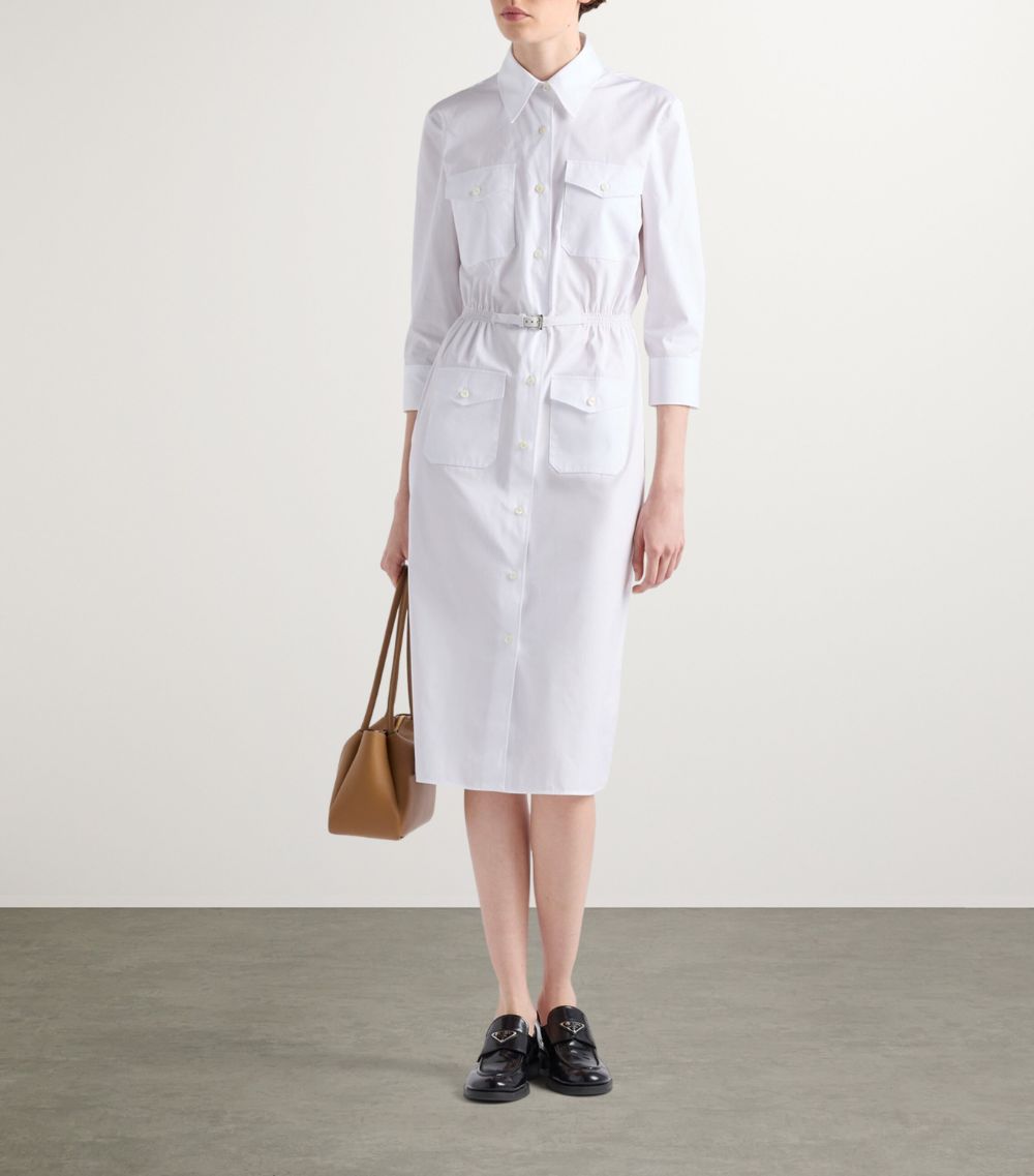 Prada Prada Cotton Poplin Shirt Dress