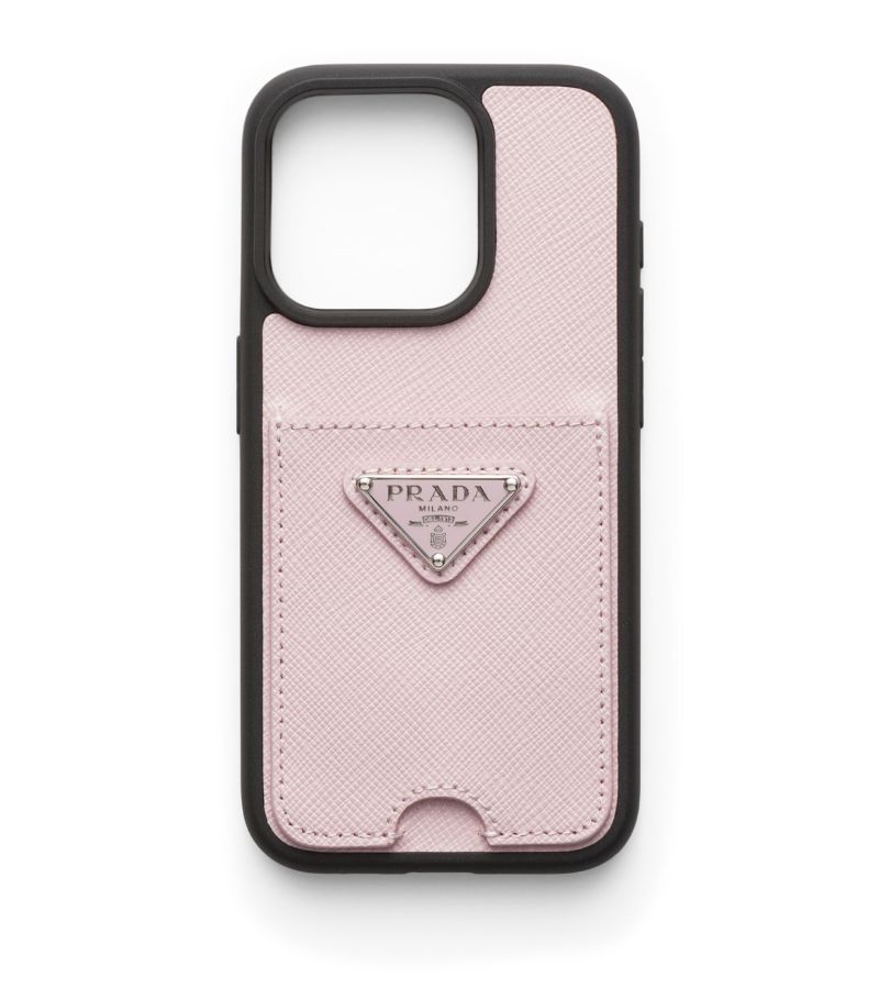 Prada Prada Saffiano Leather Iphone 15 Pro Case