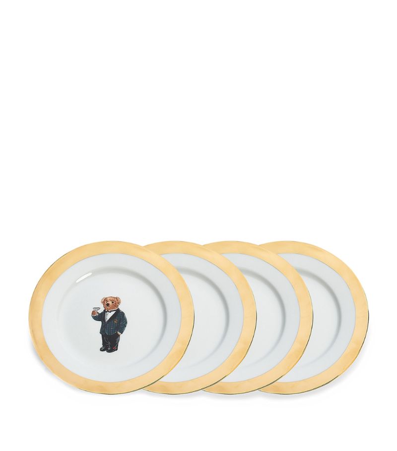 Ralph Lauren Home Ralph Lauren Home Set of 4 Thompson Polo Bear Dessert Plates (8cm)