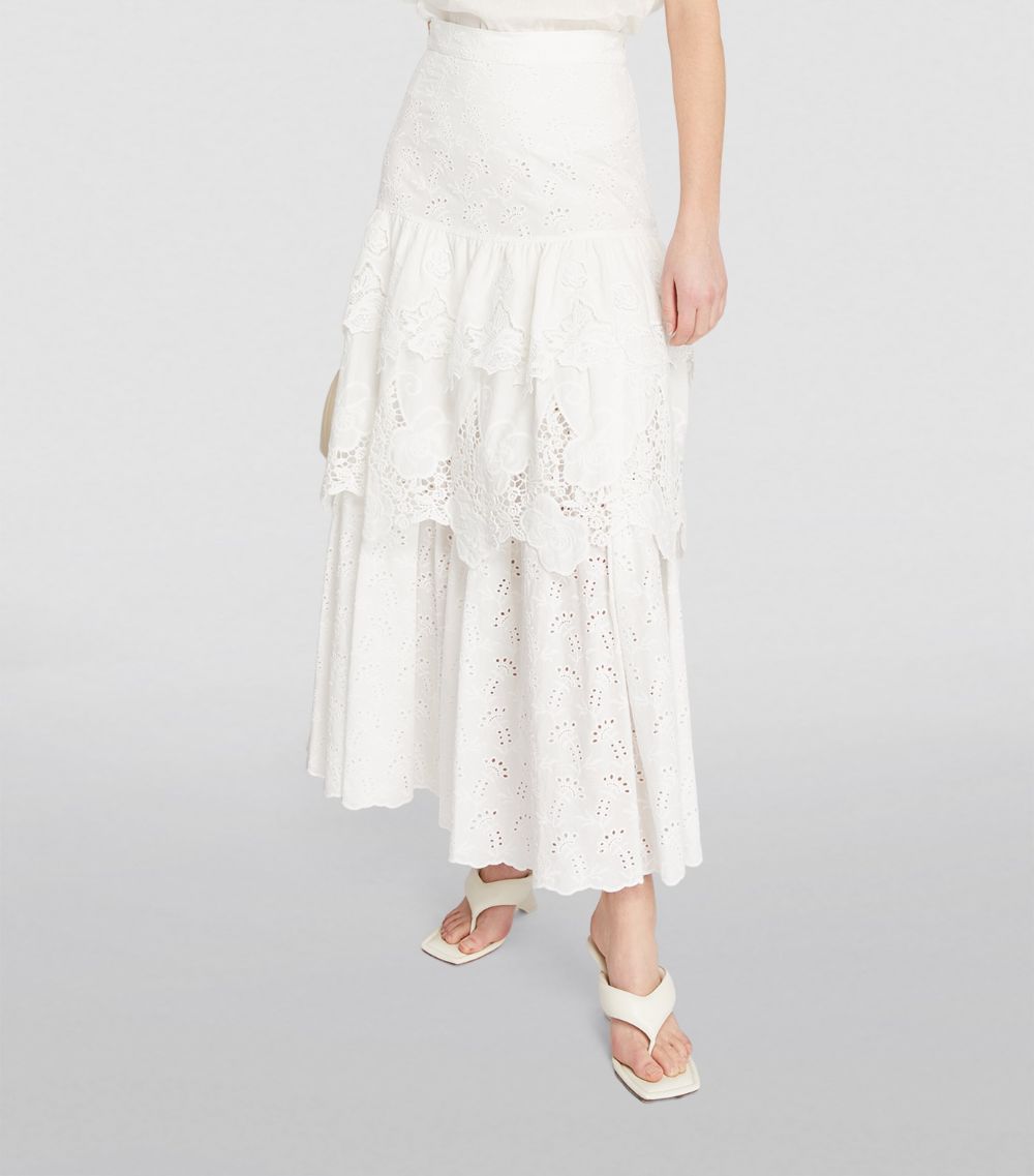 Max & Co. Max & Co. Broderie Tiered Maxi Skirt