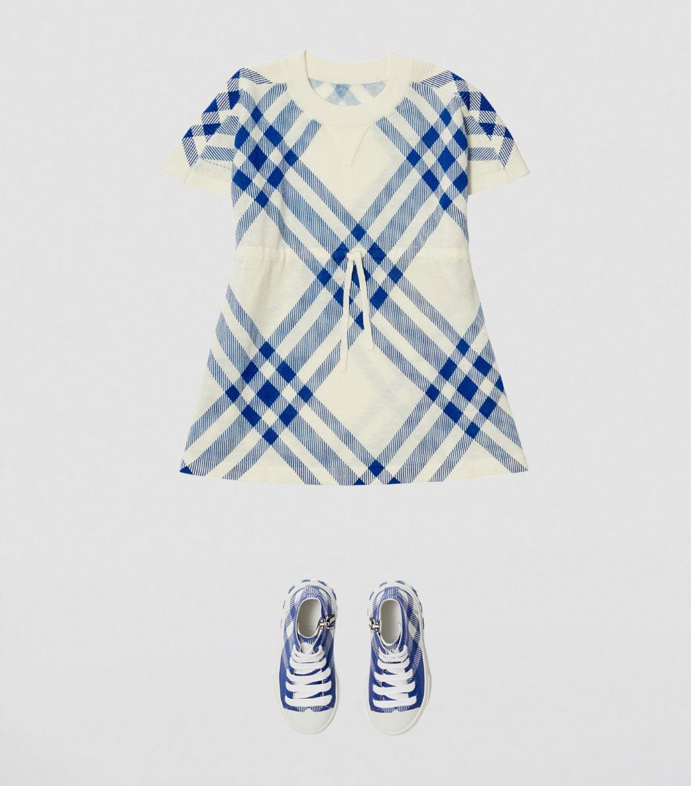 Burberry Burberry Kids Linen-Cotton Check Print Dress (6-24 Months)