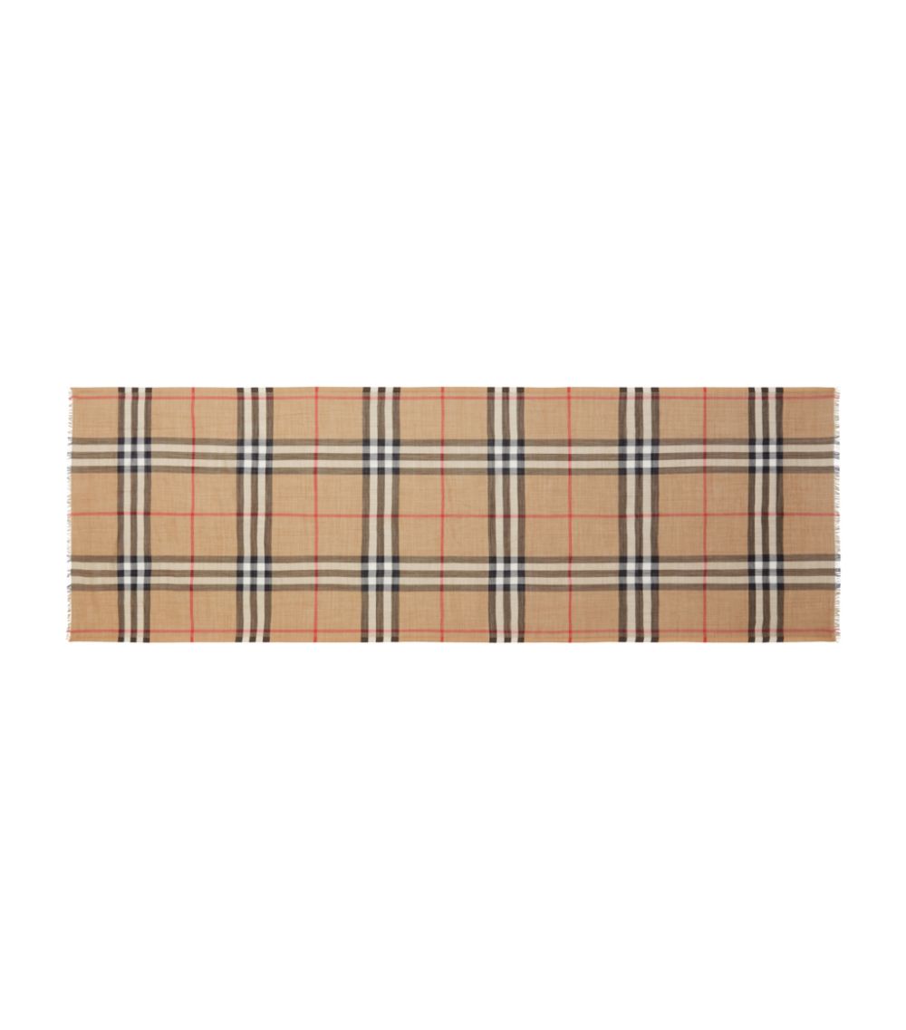 Burberry Burberry Lightweight Check Wool And Silk Scarf