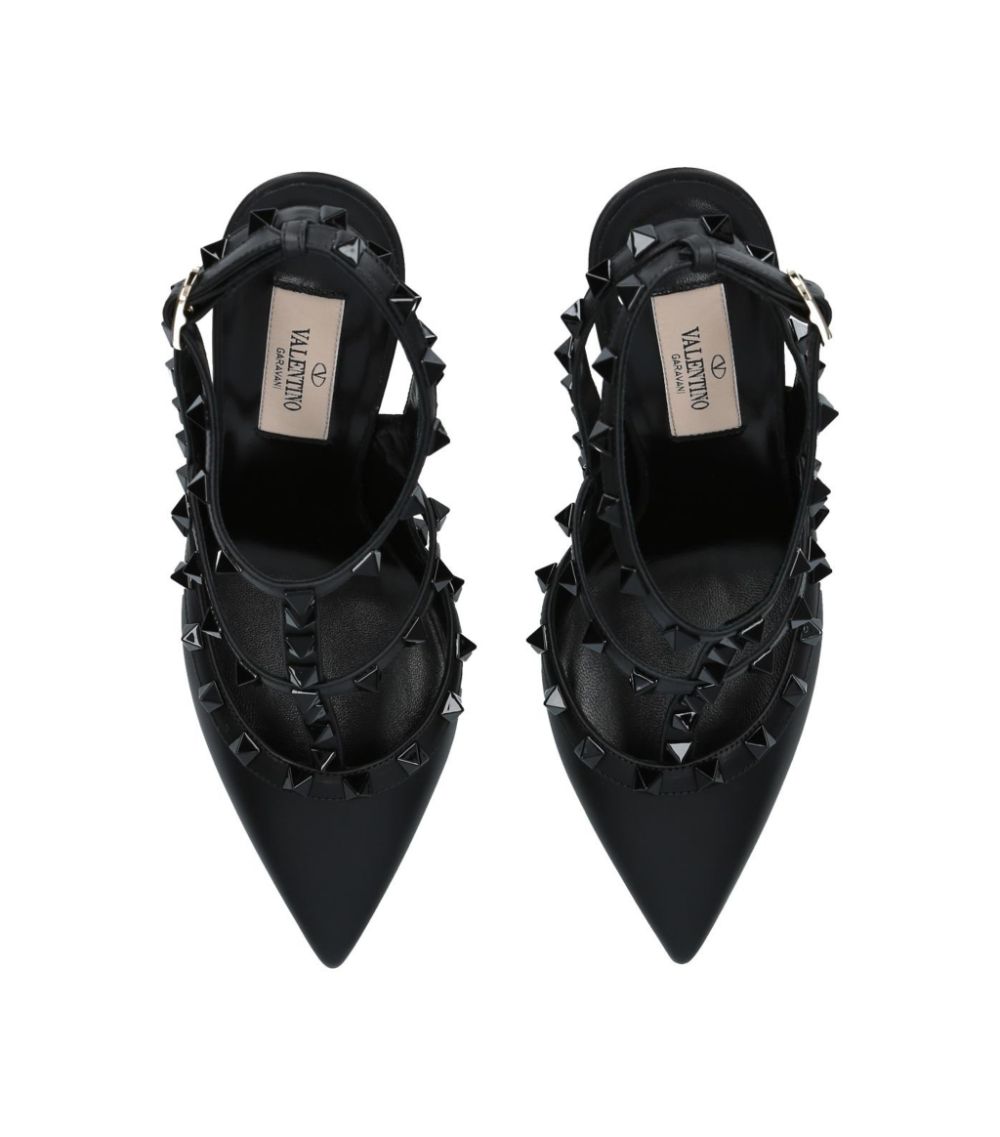 VALENTINO GARAVANI Valentino Garavani Leather Rockstud Heels 100