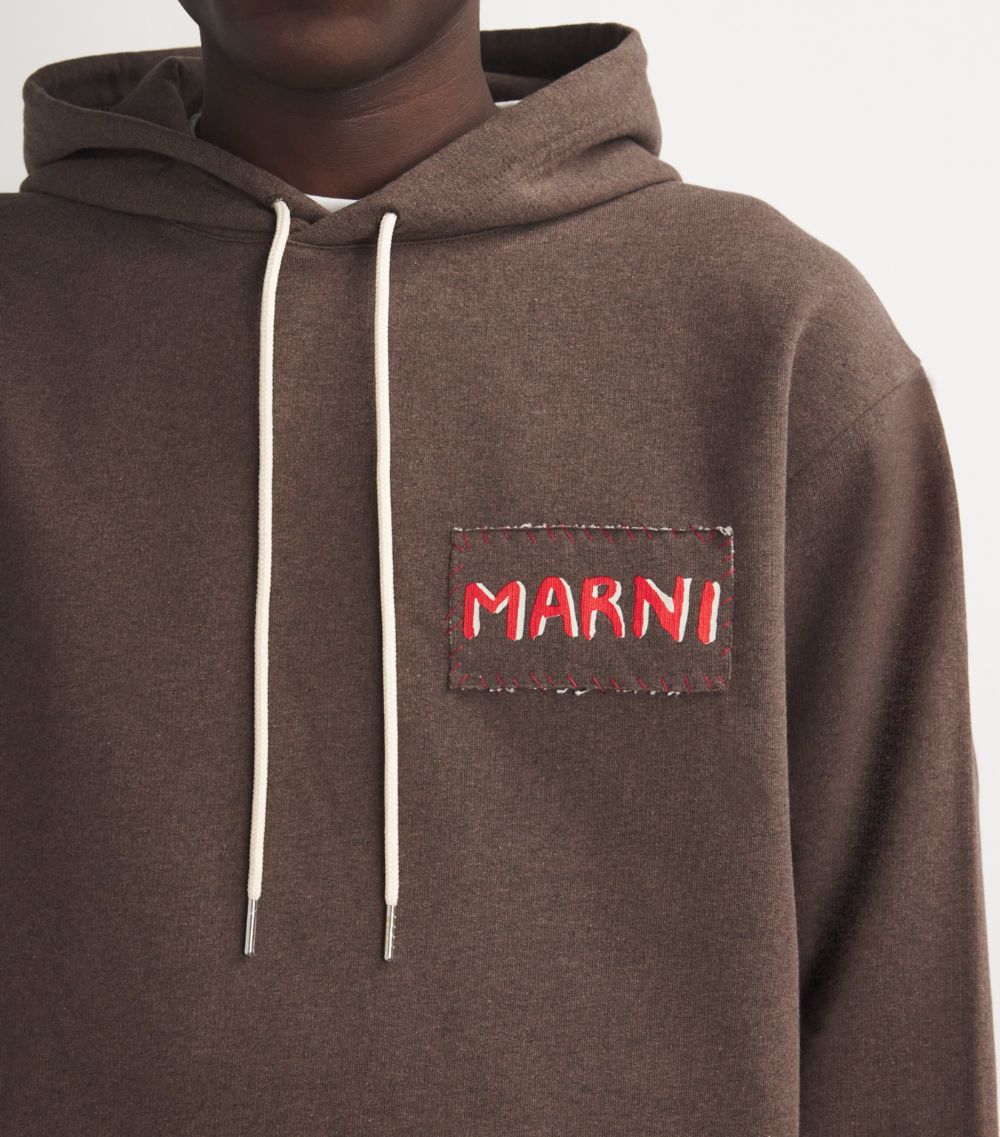 Marni Marni Logo Patch Hoodie