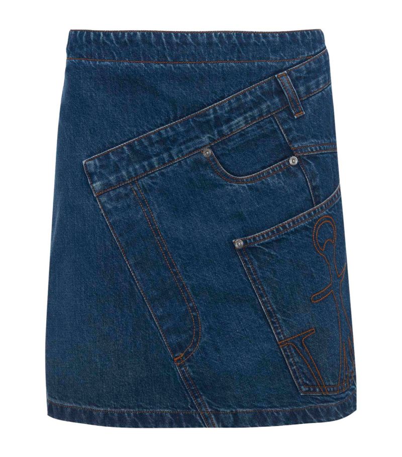 Jw Anderson Jw Anderson Denim Twist Mini Skirt