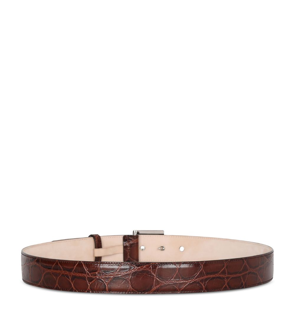 Balmain Balmain Calfskin Crocodile-Effect Belt