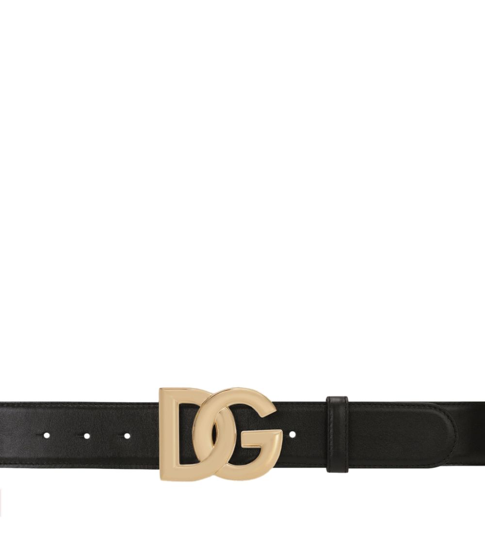 Dolce & Gabbana Dolce & Gabbana Leather Logo Belt