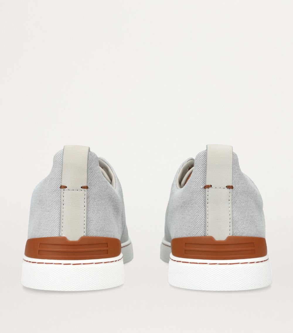 zegna Zegna Denim Triple Stitch Sneakers