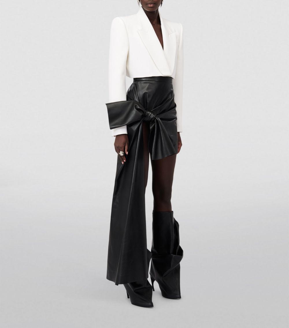 Alexander McQueen Alexander Mcqueen Leather Asymmetric Mini Skirt