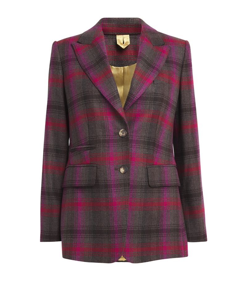 Max Mara Max Mara Virgin Wool-Cashmere Check Blazer