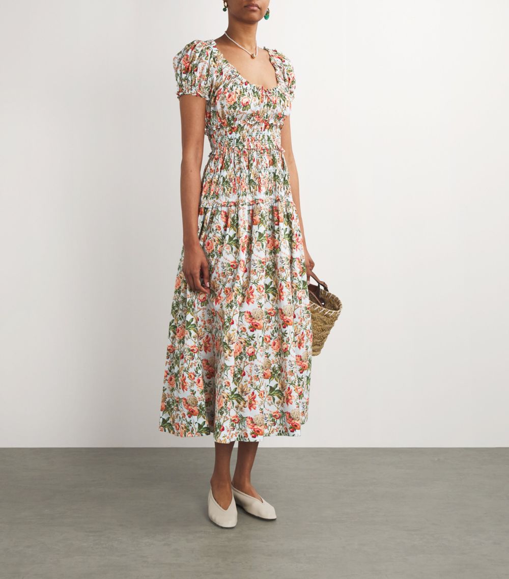 Dôen Dôen Calico Garden Leanne Midi Dress