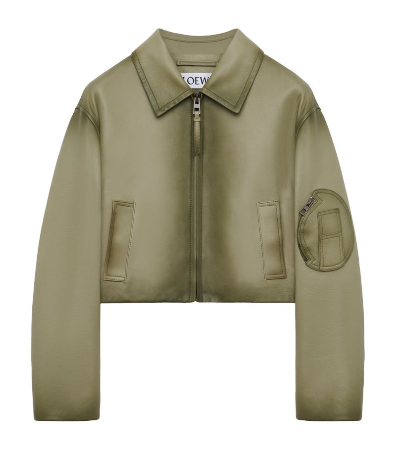 Loewe Loewe Cropped Leather Jacket