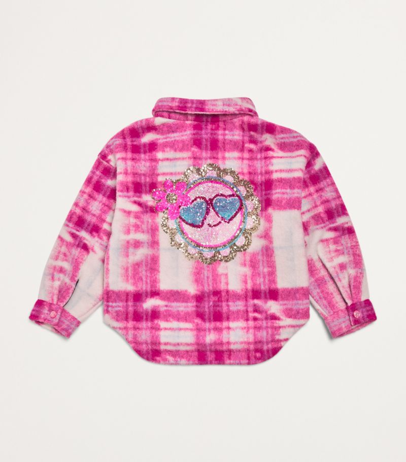 Billieblush Billieblush Embellished Plaid Overshirt (4-12 Years)