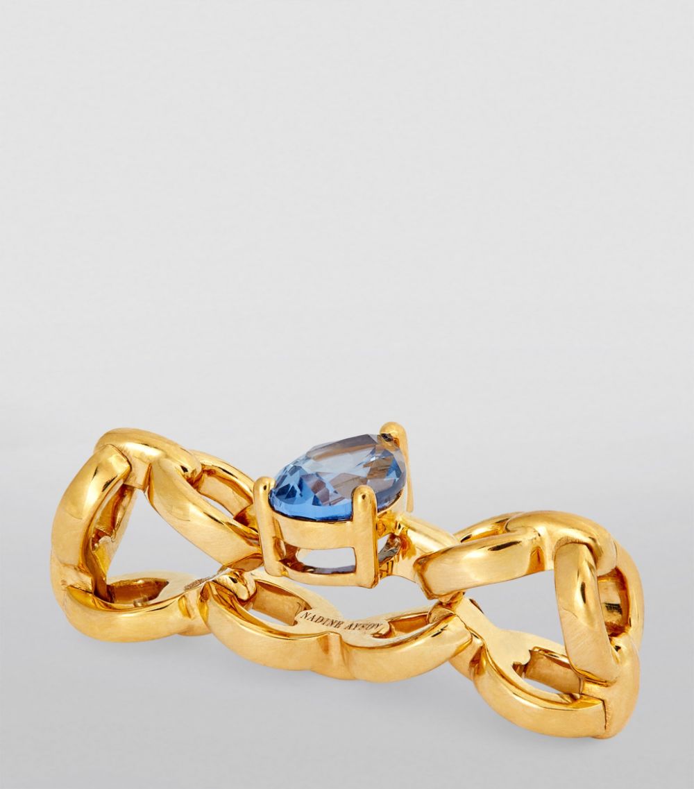 Nadine Aysoy Nadine Aysoy Yellow Gold And Sapphire Catena Ring