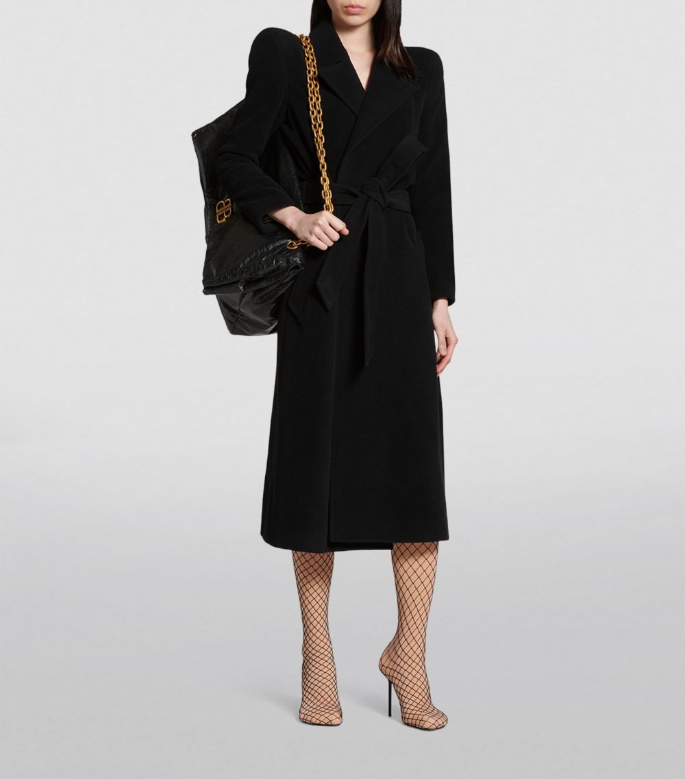 Balenciaga Balenciaga Rounded Shoulder Wrap Coat