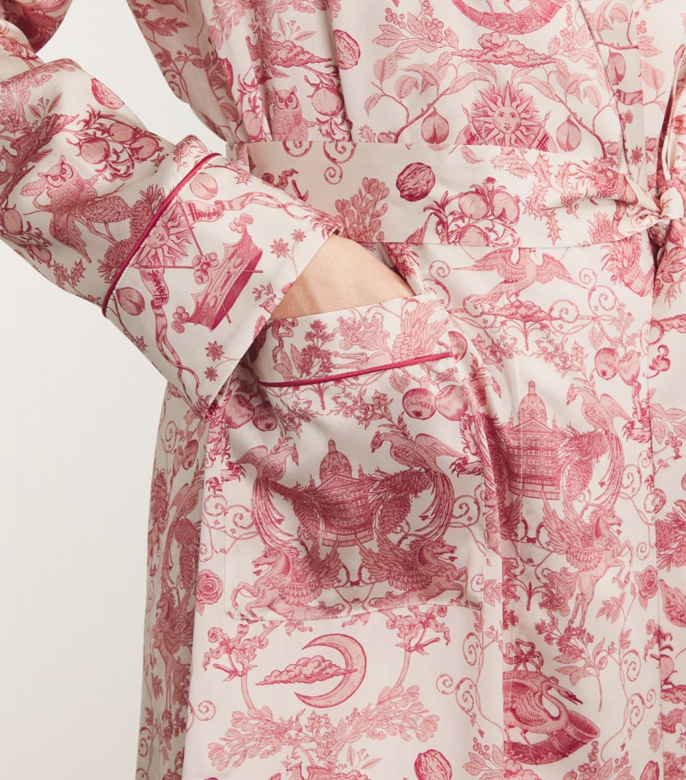 Harrods Harrods Silk Menagerie Print Robe