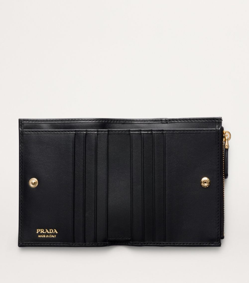 Prada Prada Small Leather Triangle Wallet