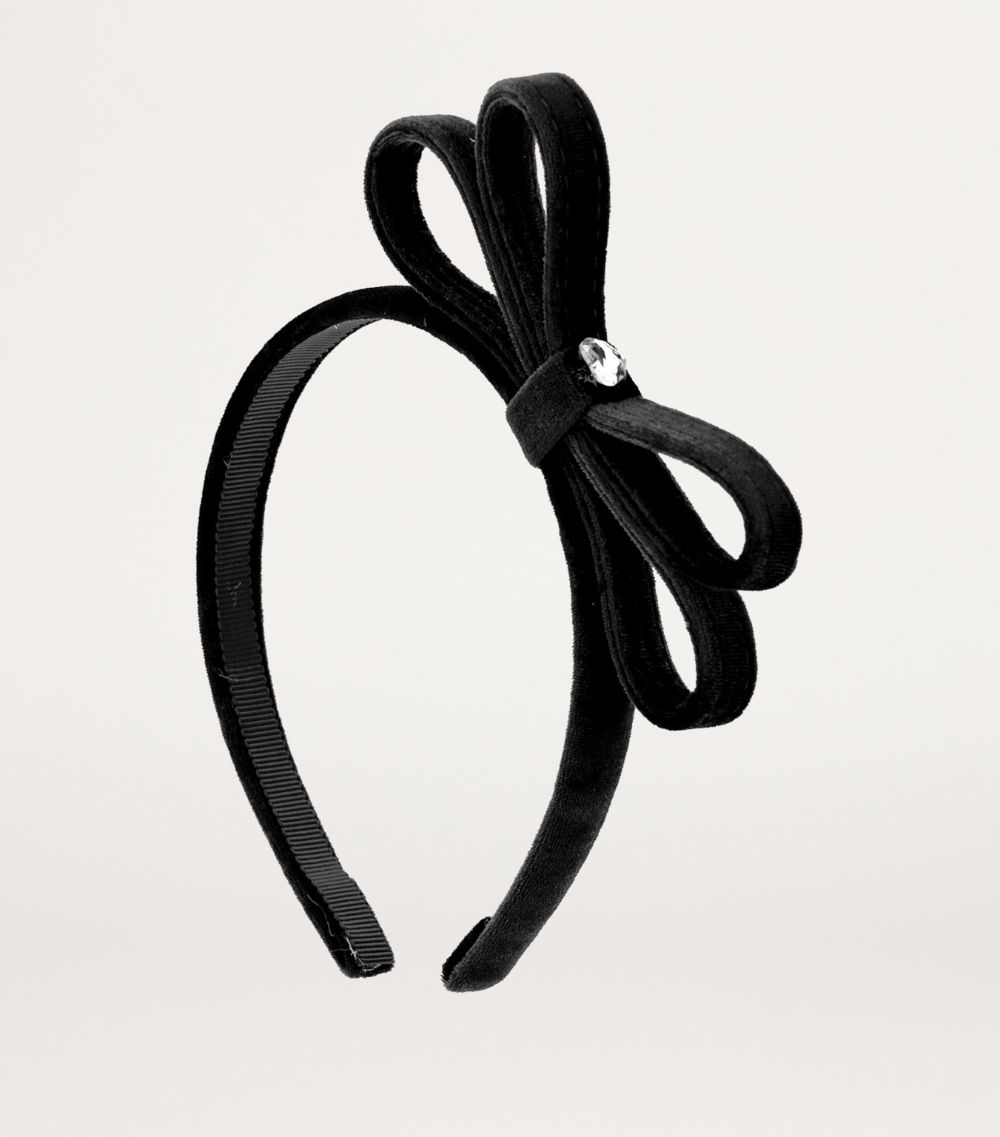 Monnalisa Monnalisa Velvet Double-Bow Headband