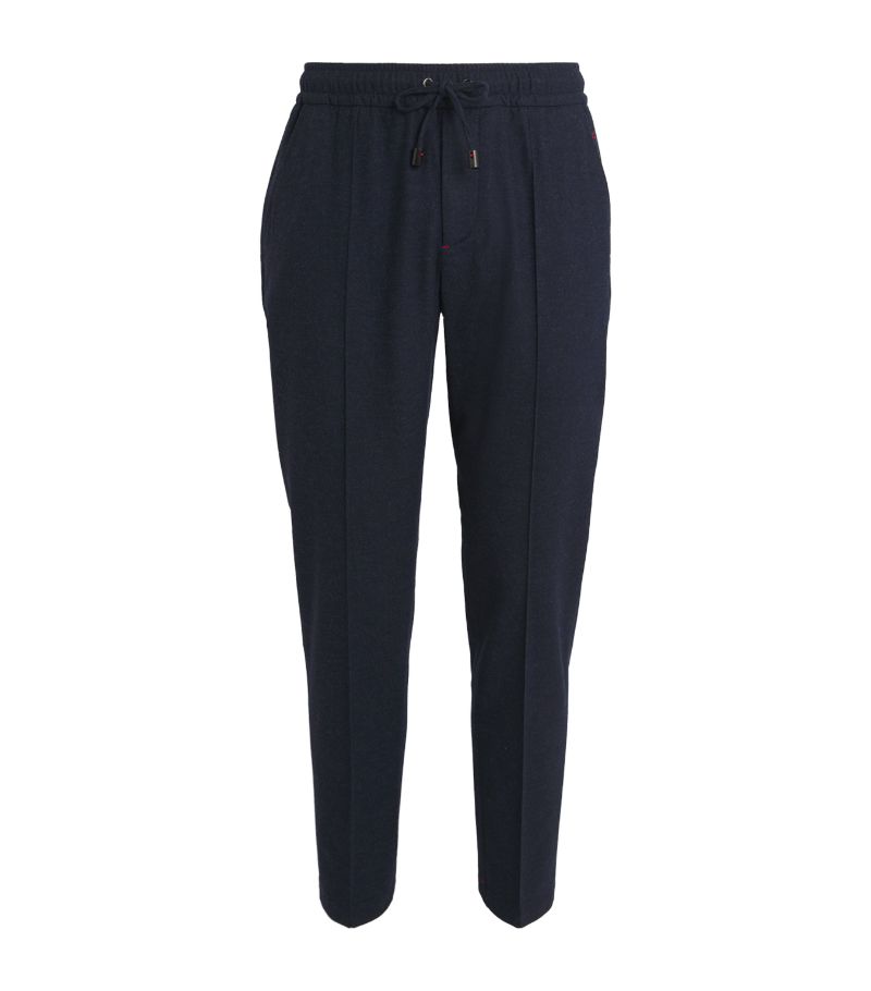 Isaia Isaia Wool-Cashmere-Blend Drawstring Trousers