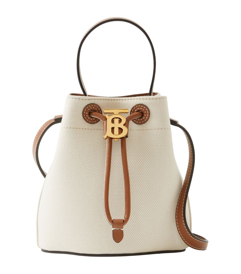 Burberry Burberry Mini Canvas TB Bucket Bag