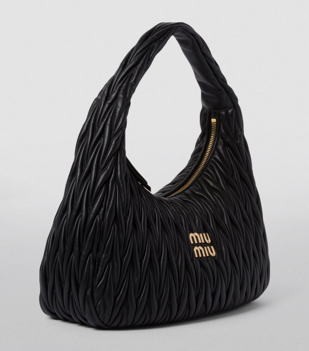 Miu Miu Miu Miu Large Nappa Leather Wander Top-Handle Bag