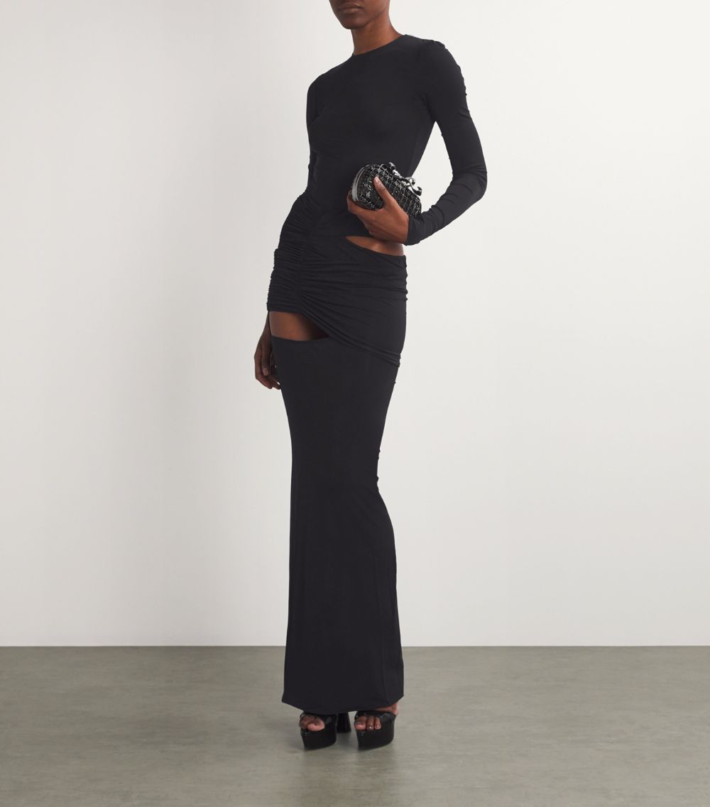 Nensi Dojaka Nensi Dojaka Cut-Out Asymmetric Maxi Dress