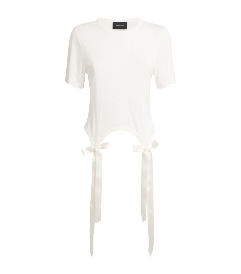 Simone Rocha Simone Rocha Cotton Bow-Detail T-Shirt