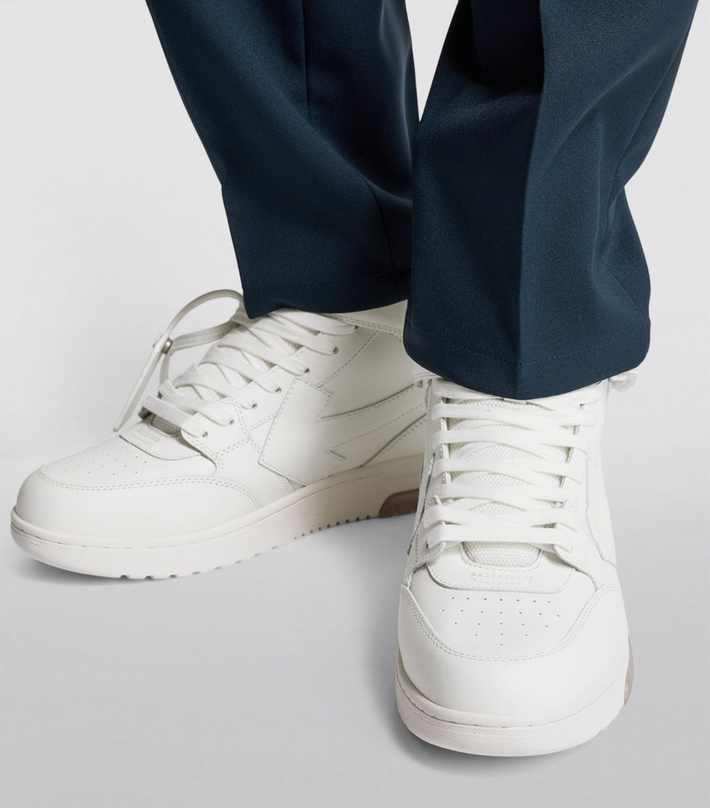 OFF-WHITE Off-White Leather Out Of Office High-Top Sneakers