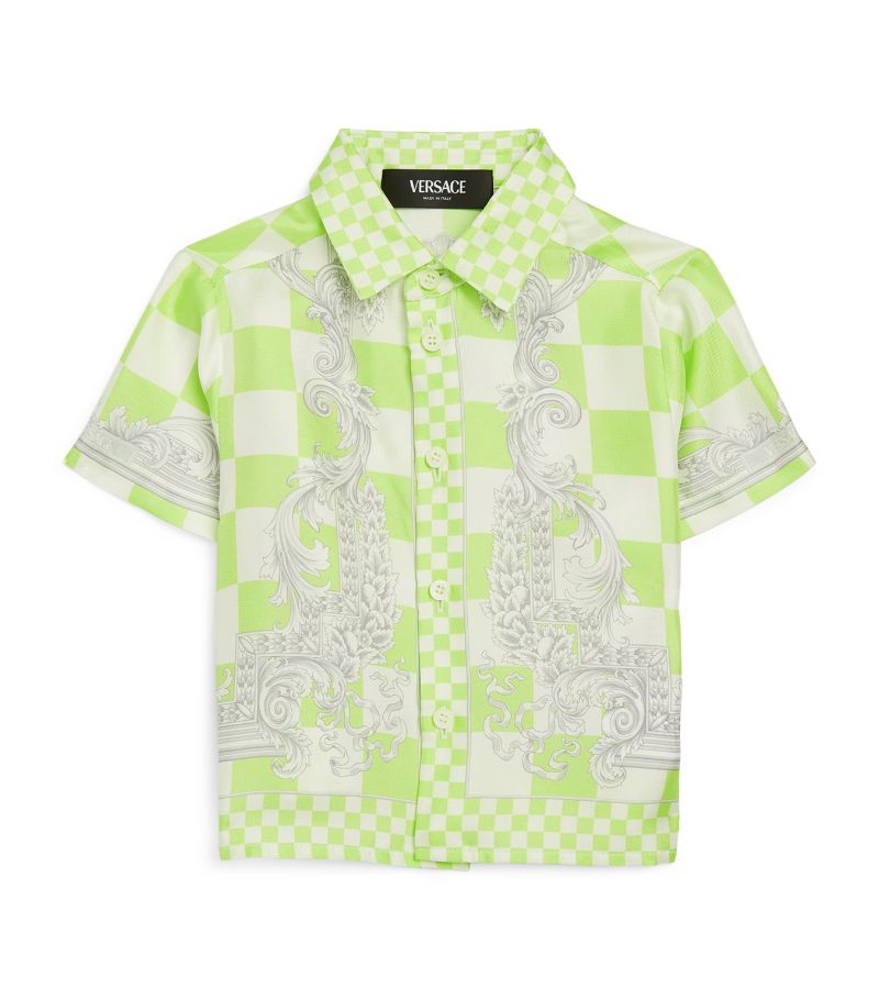 Young Versace Versace Kids Silk Baroque Print Shirt (6-36 Months)