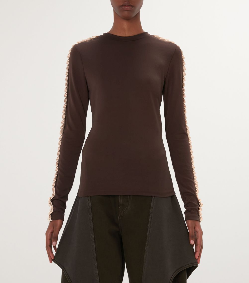 Jw Anderson Jw Anderson Pleated-Sleeve Top