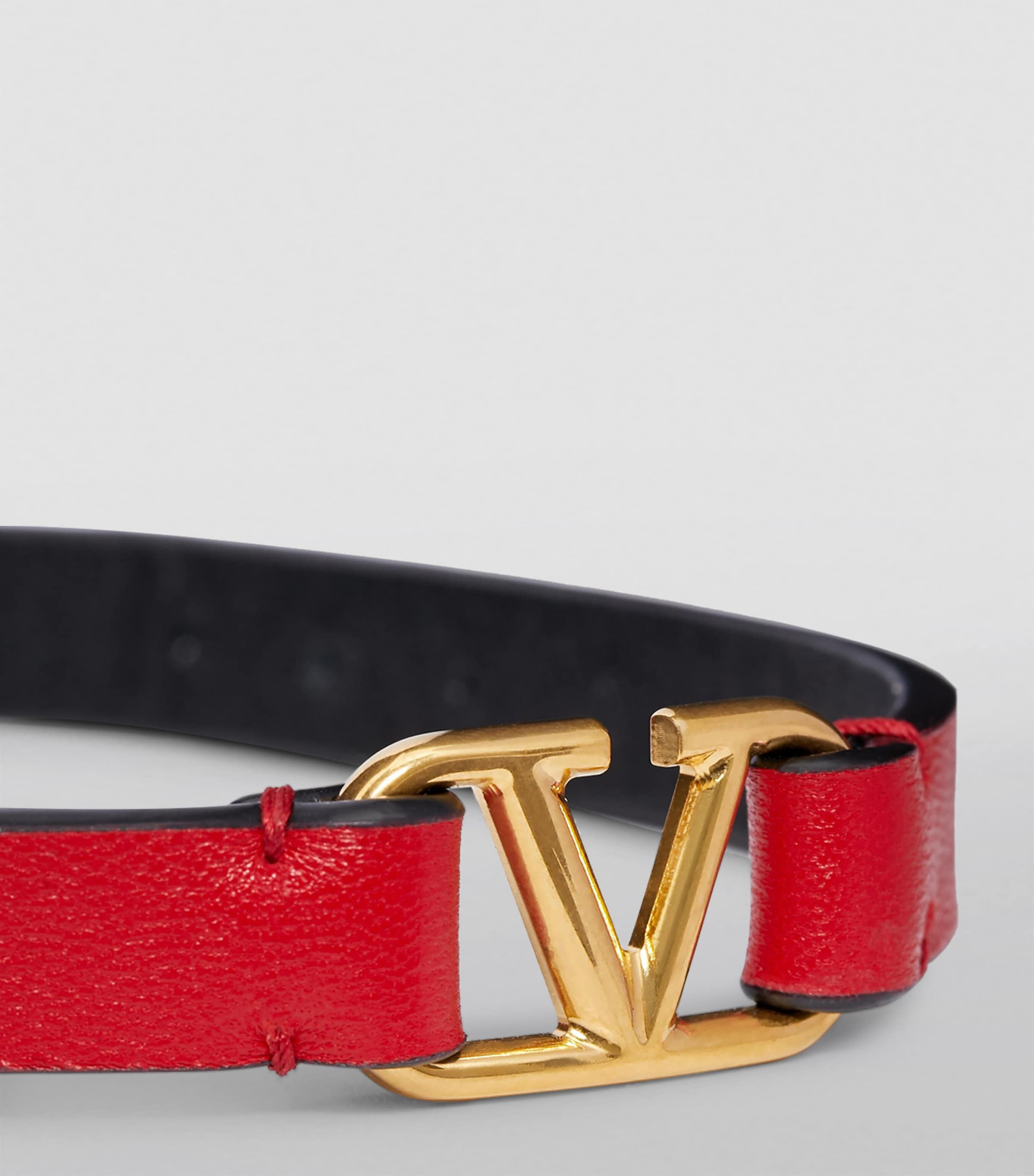 VALENTINO GARAVANI Valentino Garavani Vlogo Leather Bracelet