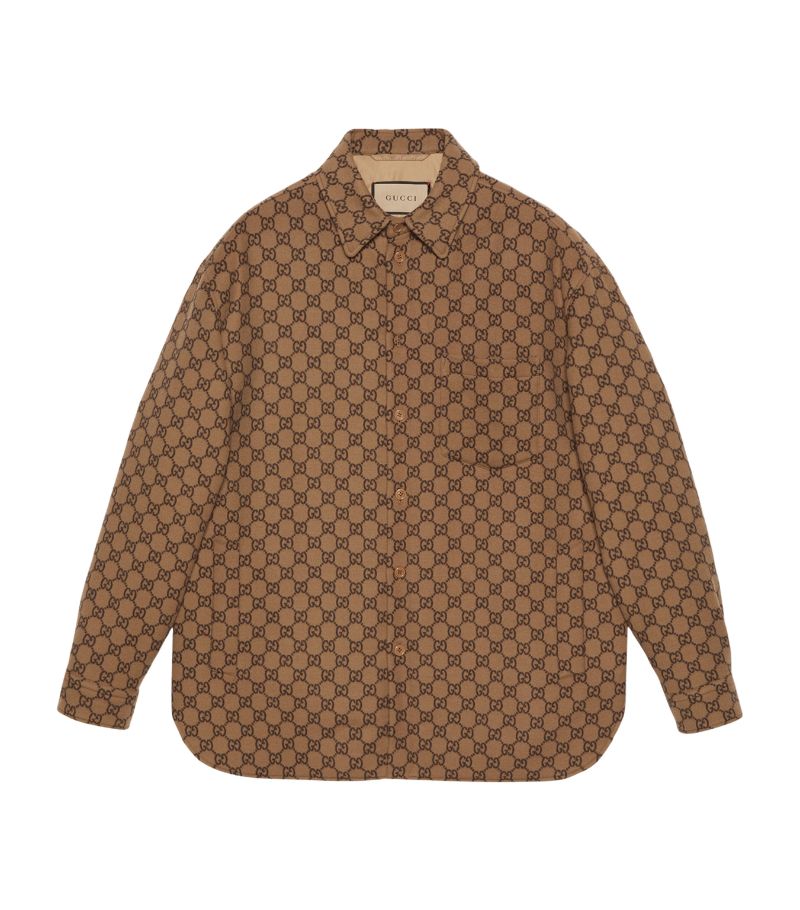 Gucci Gucci Wool Flannel Gg Overshirt