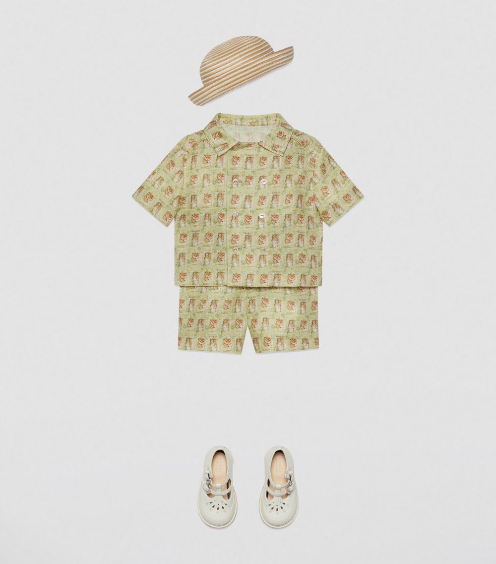 Gucci Gucci Kids X Peter Rabbit Linen Shorts (3-36 Months)