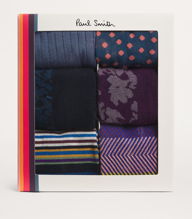 Paul Smith Paul Smith Cotton-Blend Socks (Pack Of 6)