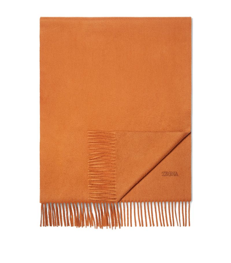 zegna Zegna Oasi Cashmere Fringed Scarf