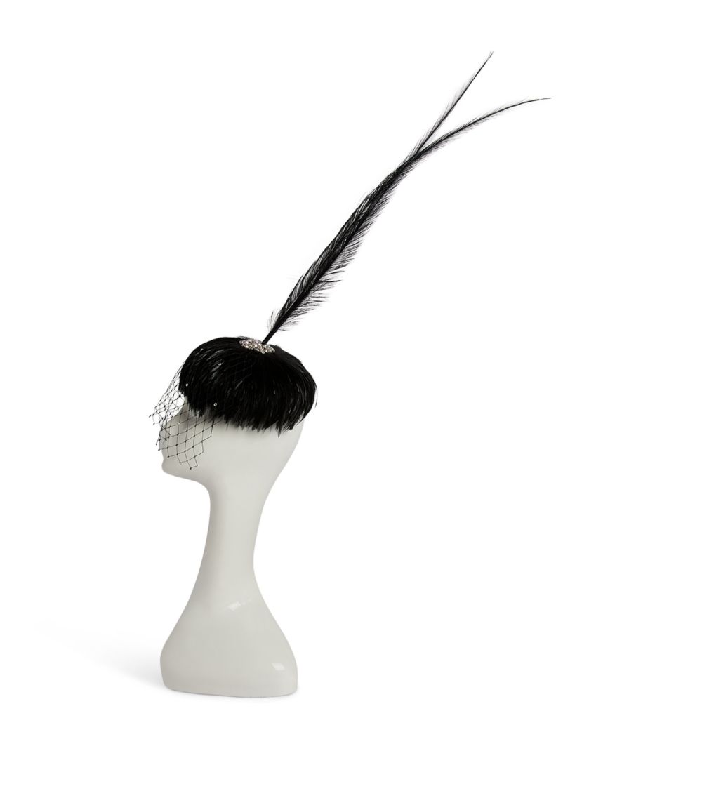 Victoria Grant Victoria Grant Crystal-Detail Feather Fascinator