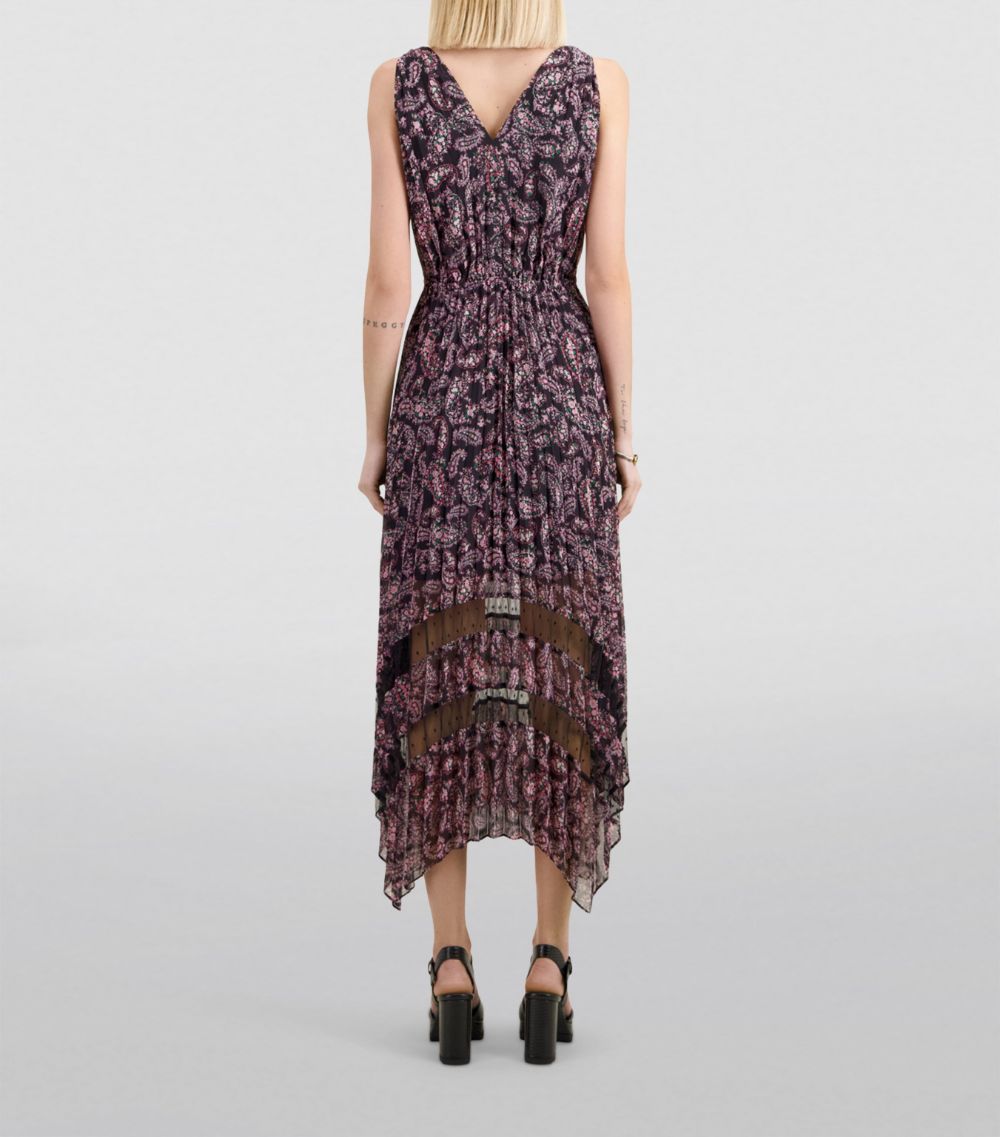 The Kooples The Kooples Chiffon Pleated Paisley Dress