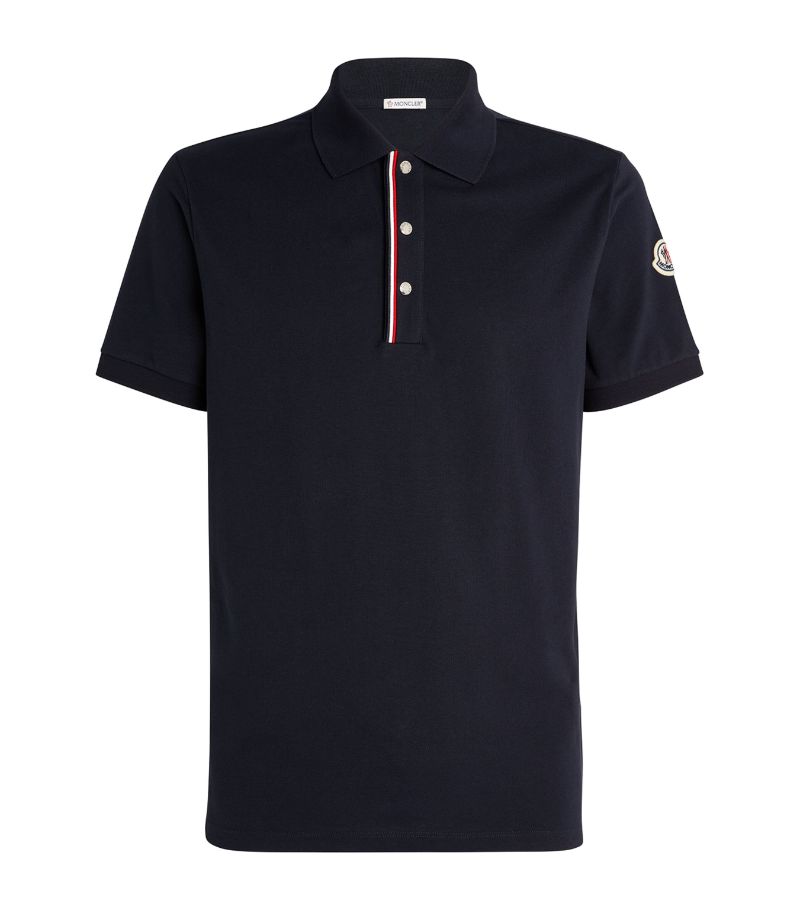 Moncler Moncler Cotton Press-Stud Polo Shirt