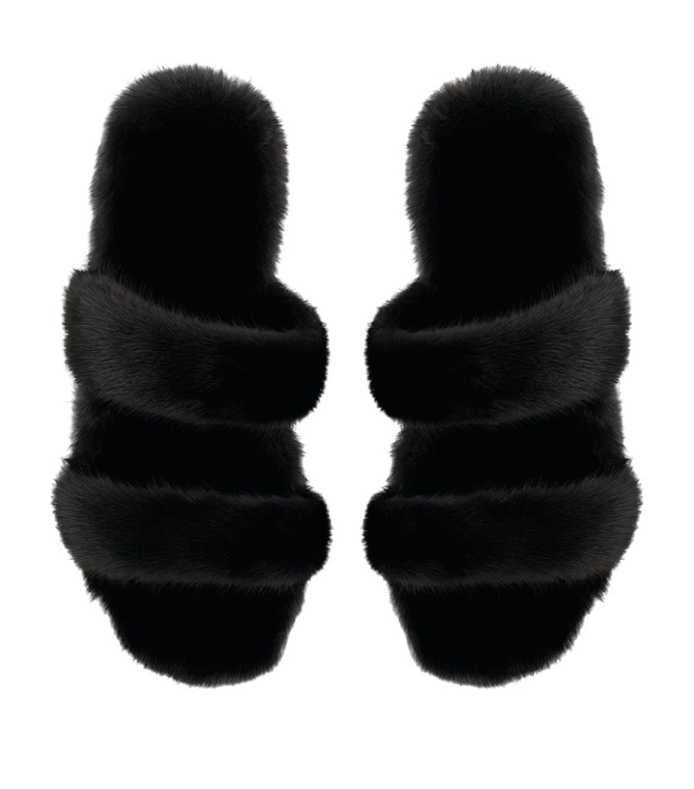 Saint Laurent Saint Laurent Mink Fur Sandals