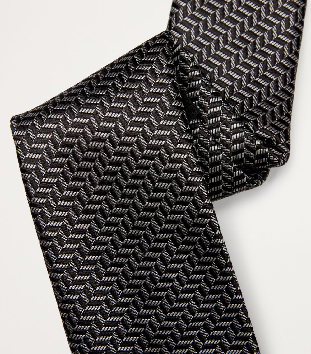 Giorgio Armani Giorgio Armani Silk Geometric Jacquard Tie