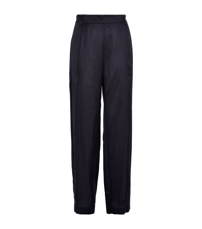 Vince Vince Silk-Blend High-Waist Trousers