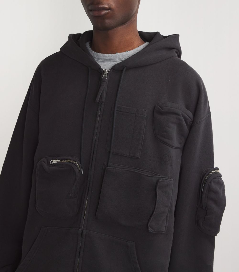 MM6 Maison Margiela Mm6 Maison Margiela Pocket-Detail Cargo Hoodie