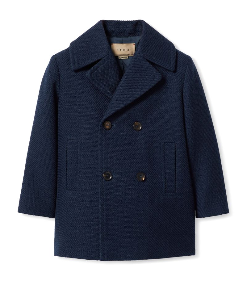 Gucci Gucci Kids Wool-Blend Web Motif Coat (4-12 Years)