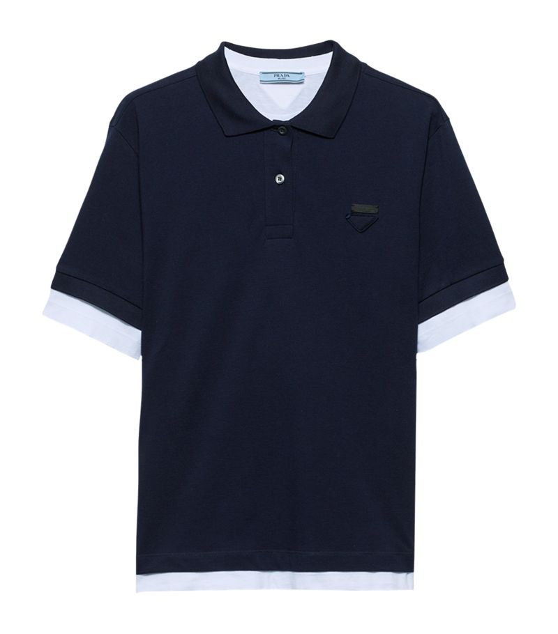 Prada Prada Cotton Piqué Polo Shirt