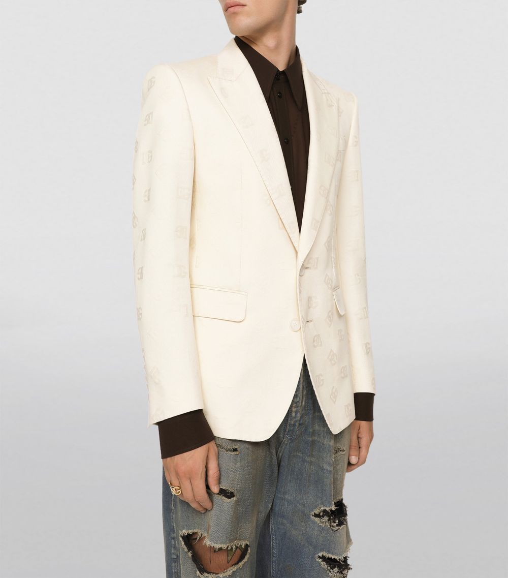 Dolce & Gabbana Dolce & Gabbana Dg Jacquard Single-Breasted Suit Jacket