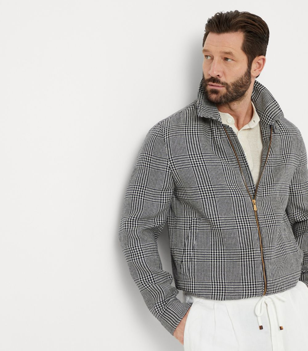 Brunello Cucinelli Brunello Cucinelli Prince Of Wales Bomber Jacket