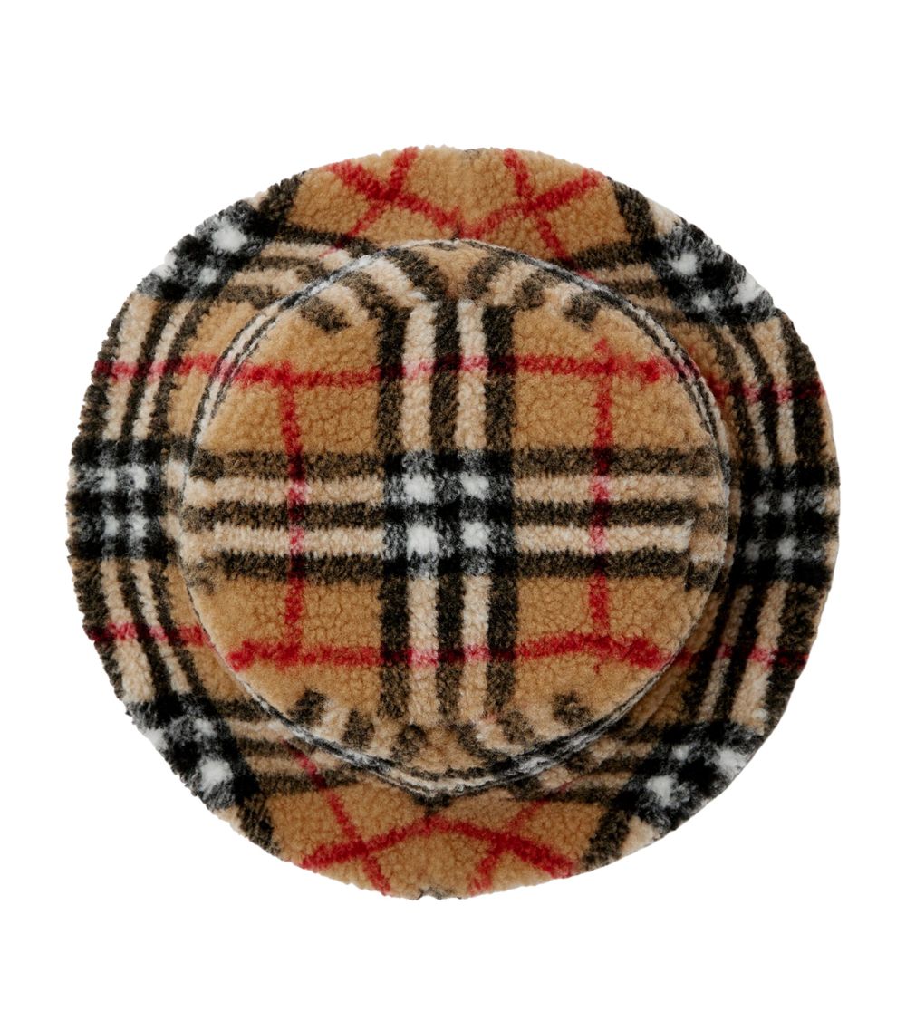 Burberry Burberry Kids Fleece Check Bucket Hat