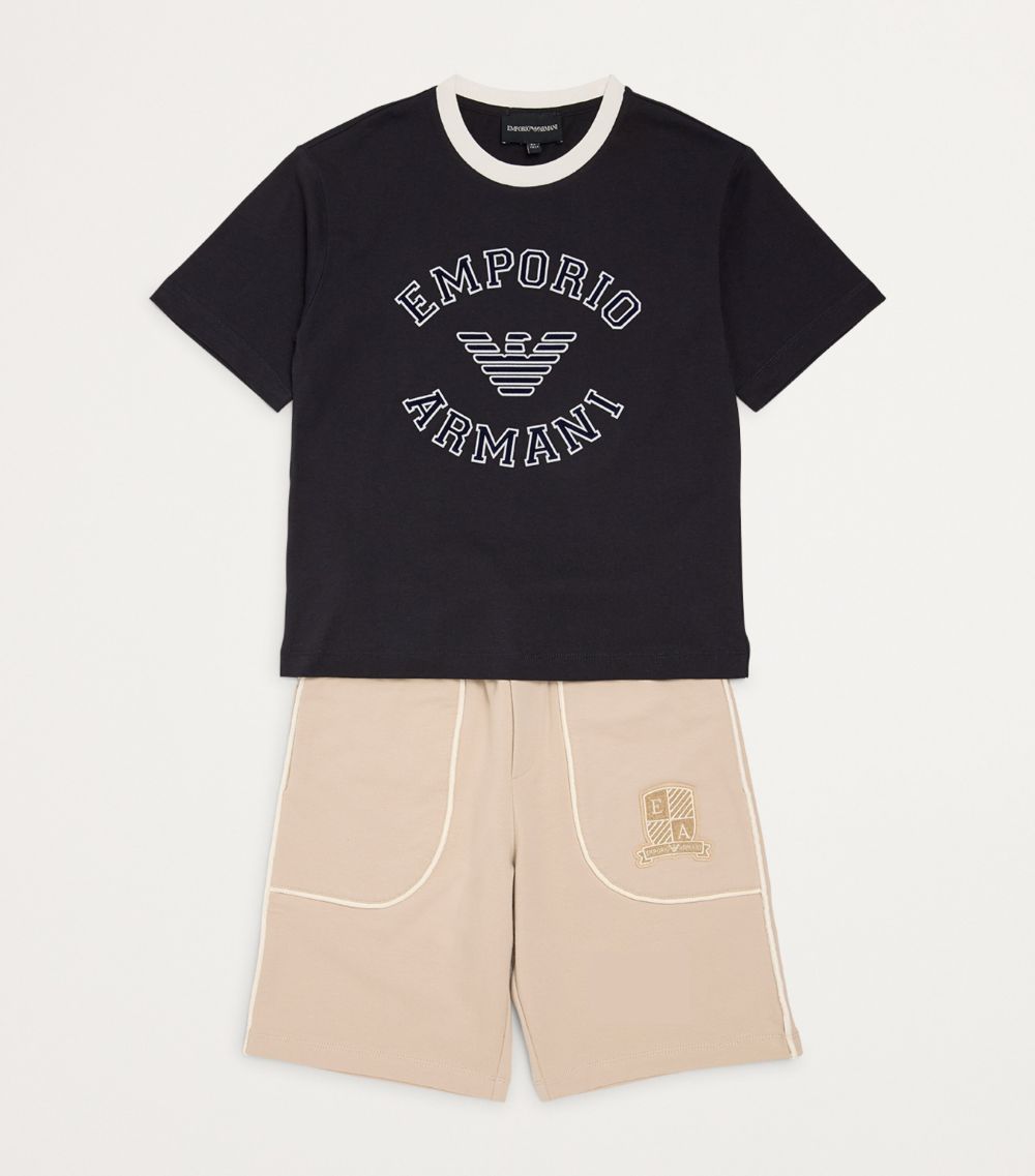 Emporio Armani Kids Emporio Armani Kids Stretch Cotton Logo Shorts (4-16 Years)