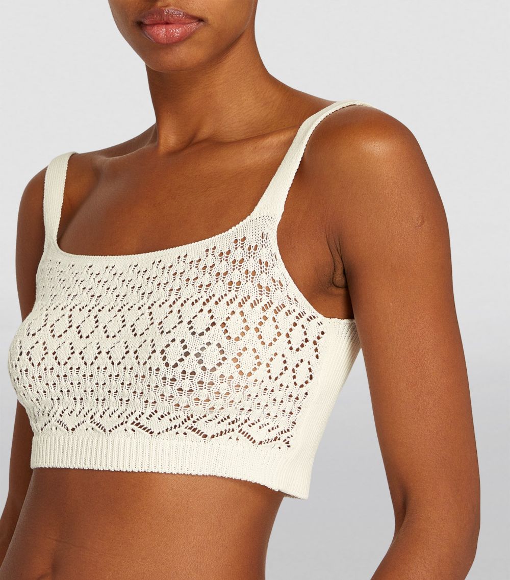 Max & Co. Max & Co. Pointelle Aldo Crop Top