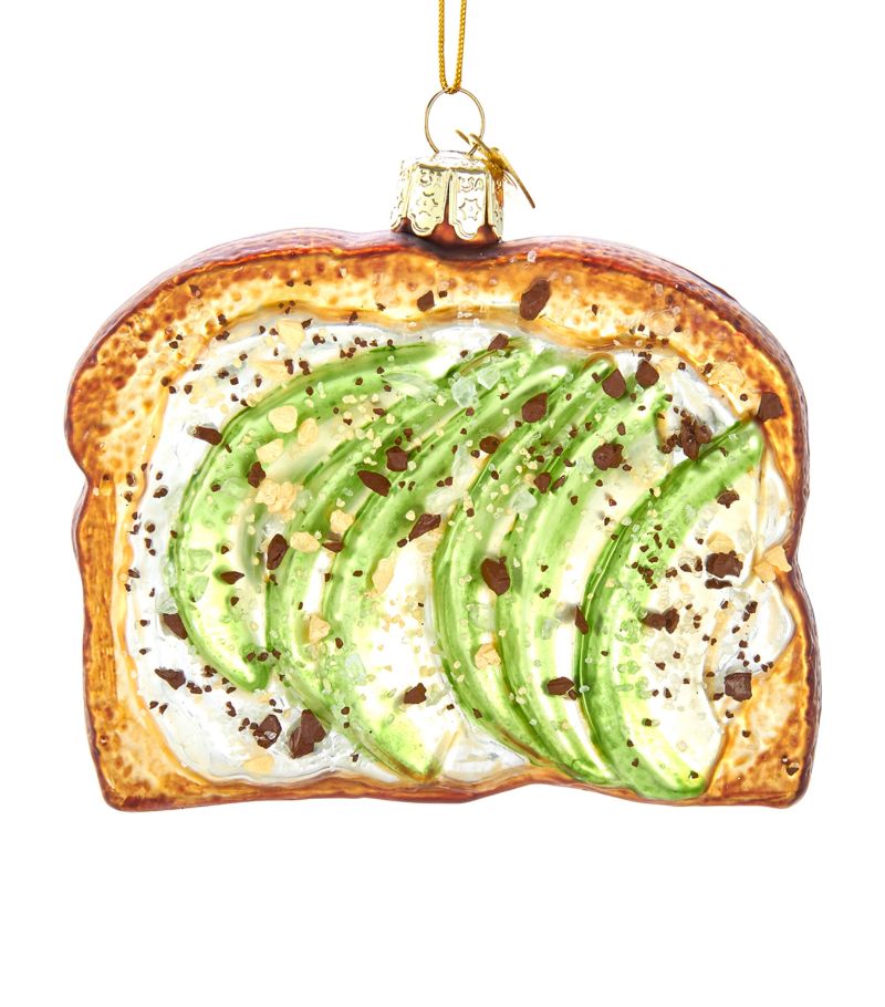 Kurt.S.Adler Kurt.S.Adler Glass Avocado Toast Tree Decoration